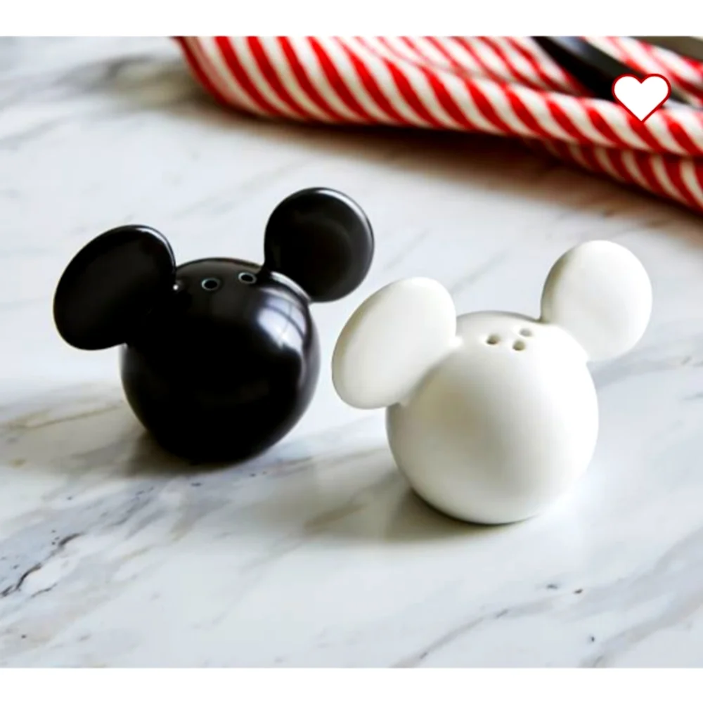Pottery Barn+Disney Collection Mickey and Minnie Salt and pepper Shakers* - Picture 1 of 4
